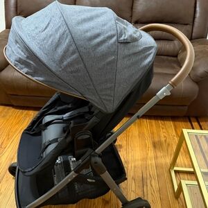 Gray and Black Garco Stroller Unopened Snack Tray